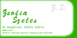 zsofia szeles business card