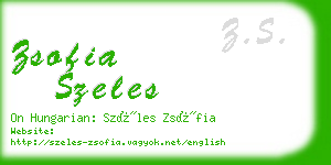 zsofia szeles business card